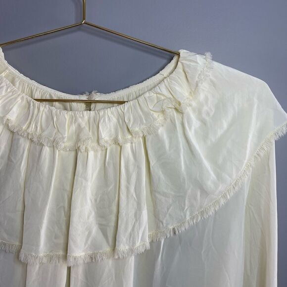 ZARA Limited Edition Flowing Cream Blouse - Picture 12 of 16